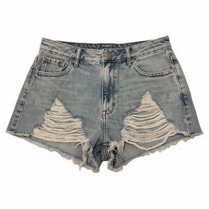 PacSun Light Blue Distressed Jean Shorts